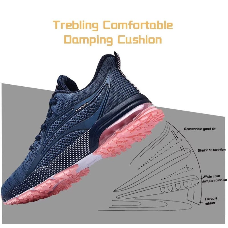 Lamincoa Womens Running Shoes Athletic Women Sneakers Non Slip Womens Tennis Shoes Navy Blue - Image 3